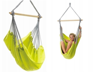 Záhradná hojdacia sieť hamak - Swing Hanging Armchair Panama - Kiwi #T1