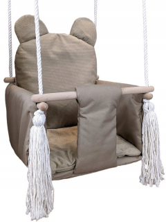 Záhradná hojdačka - Lullaby cappucino Swing for Children House záhradné zamatové bezpečnostné pásy