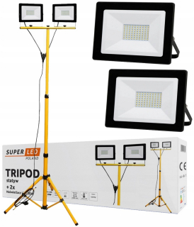 Záhradné halogény - Halogénové LED 2x 50 W IP65 + TRODOD + kábel 205 cm