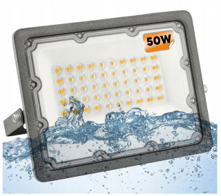 Záhradné halogény - Halogénové LED podsvietené svetlomet 50 W vonkajšie vodotesné IP65 Premium