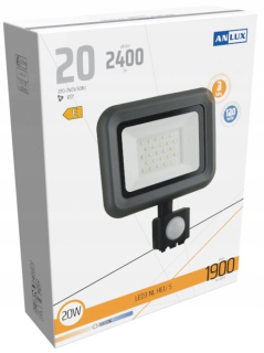 Záhradné halogény - Halogénová svetlomet LED žiarovka 20 W 2400LM PIR Senzor - externé osvetlenie
