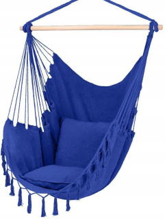 Závesné hojdacie kreslo - Brazílska hojdacia sieť Rodos12 130x100 Navy Blue kreslo
