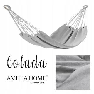 Záhradná hojdacia sieť hamak - Hojdacia sieť COLADA šedá vnútri 240x80 amelia