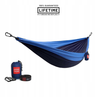 Hamak do záhrady - Hojdacia sieť Grand Trunk Double Deluxe s popruhmi Blue