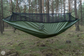 Záhradná hojdacia sieť hamak - Tigerwood Hammock V1 Green + Mosquito Net (