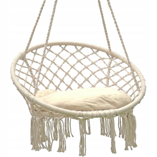 Závesné hojdacie kreslo - Hammock Openwork visiace kreslo 80x60cm s vankúšom EC