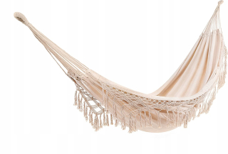 Hamak do záhrady - Hojdačka bez boho prútu Gray 250 kg 280 x 150