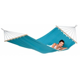 Záhradná hojdacia sieť hamak - Dvojitá hojdačka Miami Aqua 220x120cm