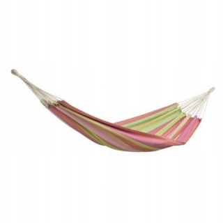 Záhradná hojdacia sieť hamak - Single Hammock Tahiti - Bubblegum 200x100 cm
