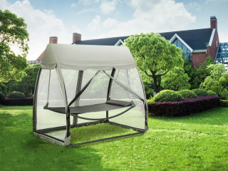 Záhradná hojdacia sieť hamak - Hojdacia gauč Swing Garden Deckchair s komármi