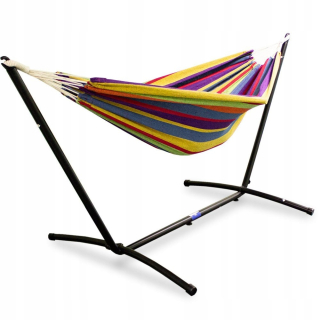 Záhradná hojdacia sieť hamak - Kovový rám hojdacej siete 350x115x90cm Royokamp