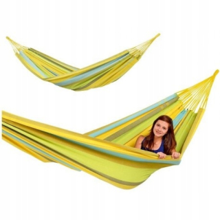 Záhradná hojdacia sieť hamak - Kolumbana Limona Rodina Hammock 240x160 cm