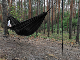 Záhradná hojdacia sieť hamak - Triplant Classic - Olive Green Tourist Hammock