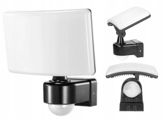 Záhradné halogény - Hermetická LED svetlo svetlom záhradnej lampy PIR PIR Sensor PC čierna