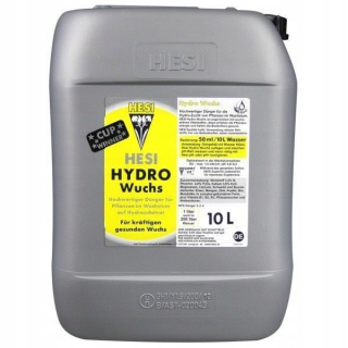Záhradné hnojivo - Hesi Hydro Growth 10L pre rastovú fázu pre kultiváciu v hydroponike
