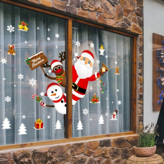 Huiran 2022 vianočné nálepky na okenné nálepky na stenu