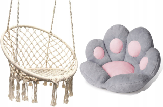 Závesné hojdacie kreslo - Swing Storky Nest+ vankúš PAW XL