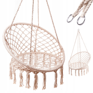 Závesné hojdacie kreslo - Swing Stork Storky Nest s podporou ECRU