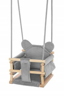 Záhradná hojdačka - Miś Velor Swing - Gray -3718