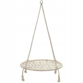 Závesné hojdacie kreslo - Swing Stork Nest čierny 80 cm + vankúše