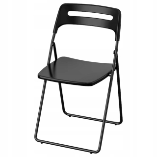 Záhradné kreslo - SKLADACIA STOLIČKA IKEA NISSE, ČIERNA