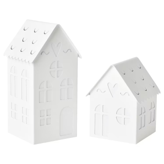 Ikea LED Light Decotion Dve biele domy