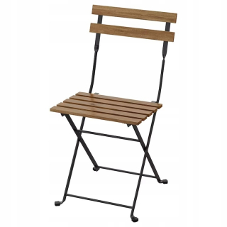 Záhradná stolička - Záhradná stolička Ikea Tarno Sklada čierna/hnedá