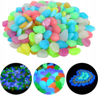 Dekorácia do záhrady - Fluorescenčné farebné farebné kamienky 100 ks