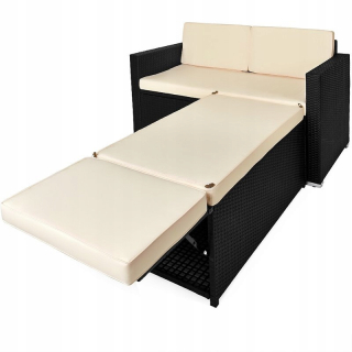 Záhradné lehátko - Pohovka na pohovke záhrady Deckchair Polirattan Storage