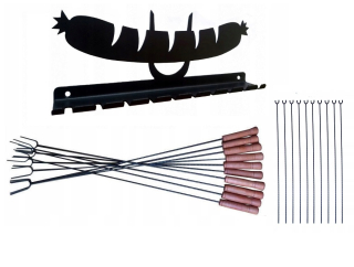 Grilovacie špajdle, ihly - Záhradný krbový sporák Ø47cm Scratch Roet