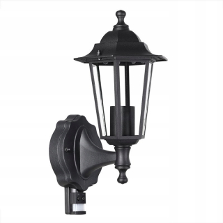Záhradné nástenné svietidlo - NÁSTENNÁ LAMPA SENZOR POHYBU ŠTÝLOVÁ VONKAJŠIA LAMPA
