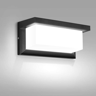 Záhradné nástenné svietidlo - Nástenná lampa vedeckej lampy, vonkajšia čierna 18W