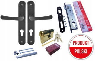 Zámok na bránu - KĽÚČKA KĽÚČKY ZÁMEK 90/22 VLOŽKA 3 KĽÚČE BRÁNY ČIERNA SADA PREMIUM
