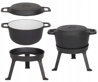 Kotlík na guľáš - Kotol 5 l lov 2in1 panvový hrniec