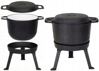 Kotlík na guláš - Kociołek 8l Hunting Smalted Grill Frage Pan