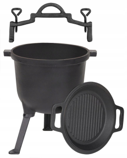 Kotlík na guľáš - Liatinový hrniec kociołek Grill Paters