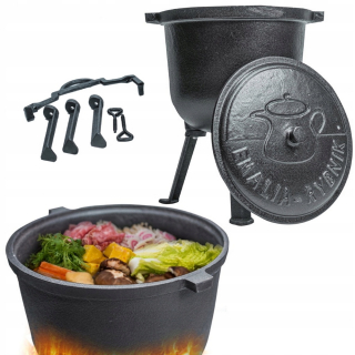 Kotlík na guláš - Caulted Caulted Caulted Cauldron 8l na ohni
