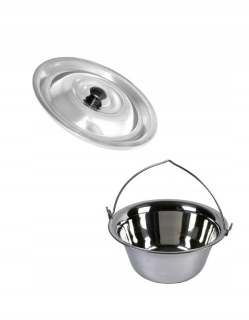 Kotlík na guláš - Maďarský kotol nerez 6 l inox veka