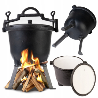 Kotlík na guláš - BBQ Gas Grill Plancha Pan 2 Burners 4KW