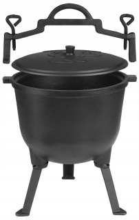 Kotlík na guľáš - Caulted Cauldron 11L hrniec pre huby lovecký kotol Rossner liatina
