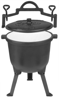 Kotlík na guľáš - Cault -Cauldron 8l hrniec pre huby lovecký kotol sklovina smalt