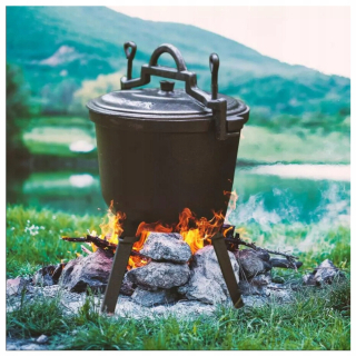Kotlík na guľáš - Cauldron Cauldron z stíhacieho hrnca pre stáť za oheň Gar 10l