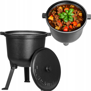 Kotlík na guľáš - Caulted Cauldron Maďarský lovecký hrniec pre ťažký oheň Solid 8L