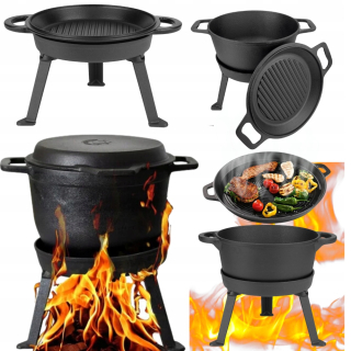Kotlík na guľáš - Caulted Cauldron Case 3 W 1 maďarský maďarský honfire gril 8l