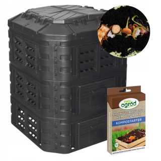 Kompostér do záhrady - Záhradný komposter 860l + Compostarter 100g