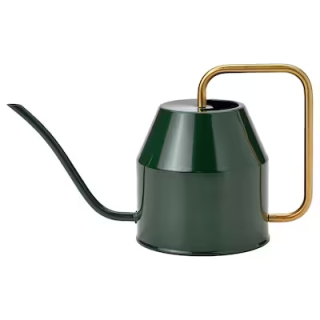 Kanva na polievanie - Veľké kovové zalievanie 2,0 l Čierna zelená / zlatá vattenkrasse ikea