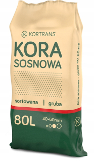 Záhradná kôra - Pine kôra 80 l. Hrubá 40-60 mm.