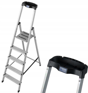 Krause Bezpečnosť rebríka 1x5 126337 3,05 m s poličkou