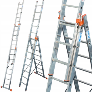 Krause Hliníkový rebrík 3x8 Monto Tribilo 6,05 m