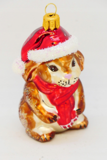 Zajačik v čiapke 752 Bauble Glass